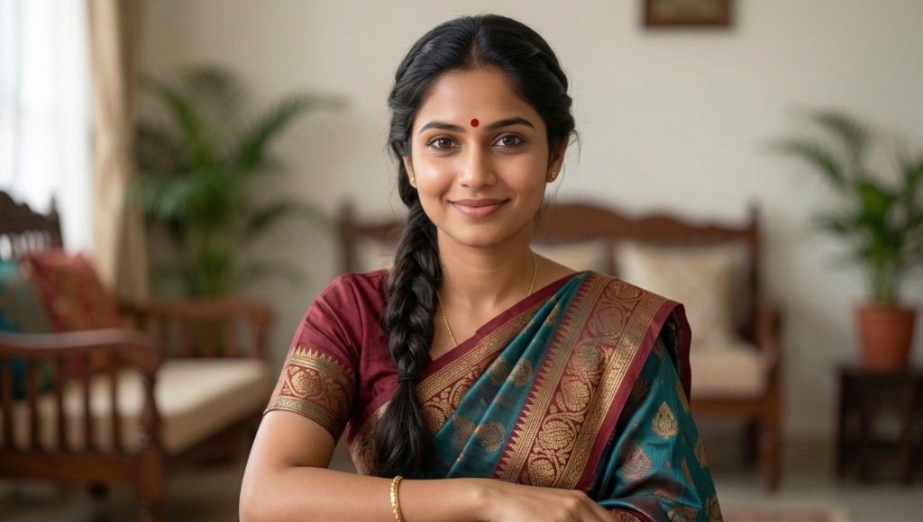 Sample marriage biodata photo — Priya Sharma